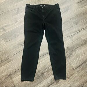 Old Navy Higher High-Waisted Rockstar 24/7 Sculpt Black Super Skinny Jeans Sz 20